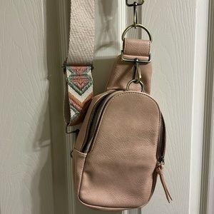 Anthropologie Urban Originals Liberty Crossbody Bag in Taupe